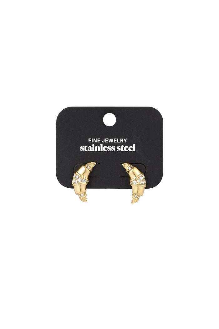 Croissant earrings - Gold color Picture3