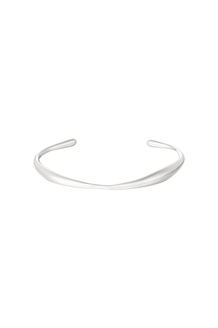 Organische vorm armband -  zilver 2