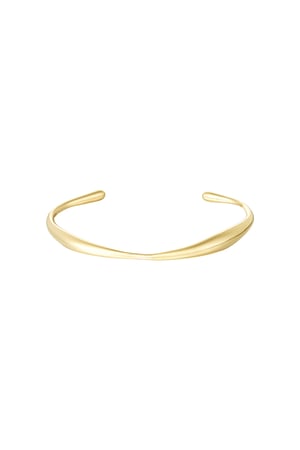 Organic shape bracelet - Gold color h5 