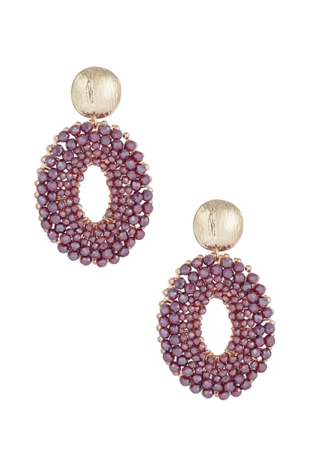 Colourful Fiesta Earrings - dark purple 2