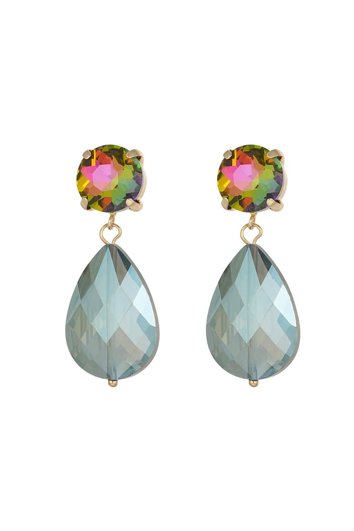 Earrings posh pardon - green 