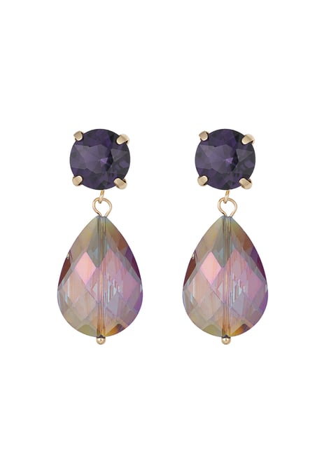 Boucles d'oreilles chic pardon - violet 2