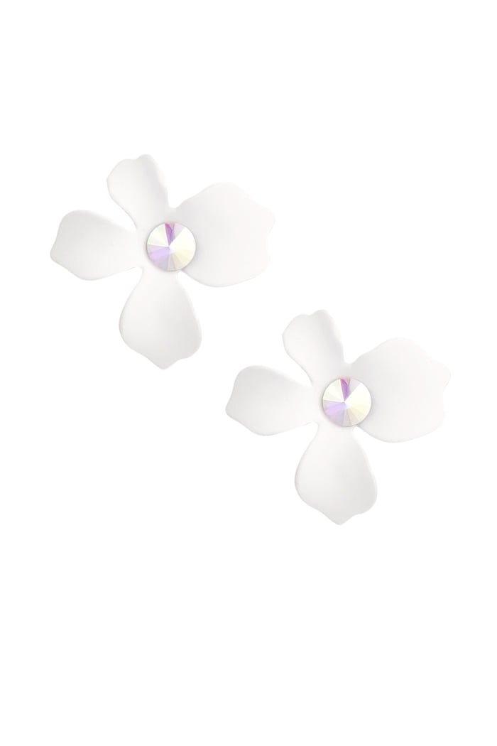 Summer flower earrings - white 