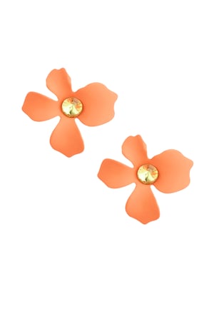 Summer flower earrings - orange h5 