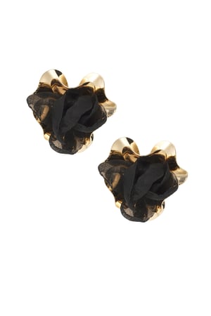 Dark statement earrings - black h5 