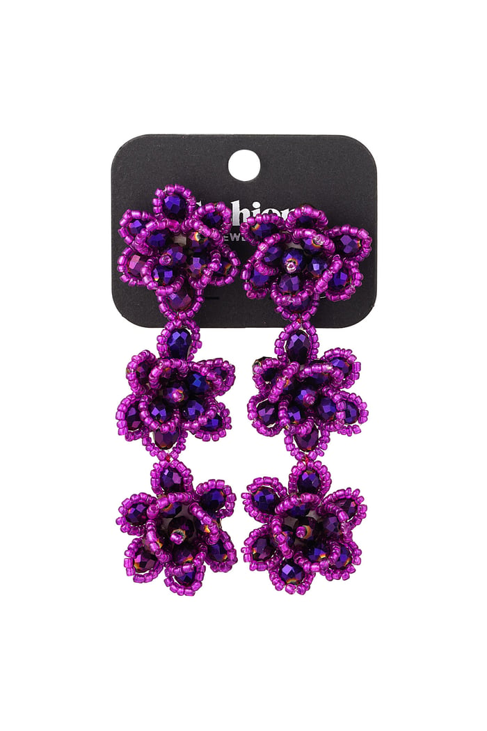 Blossom spring earrings - purple Picture3