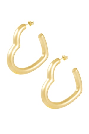 Earrings not that heart - Gold color h5 