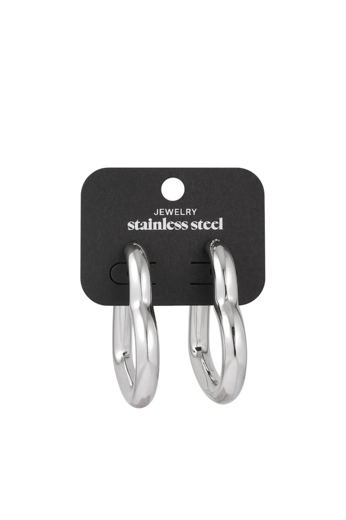 Earrings not that heart - Silver Color color Picture3