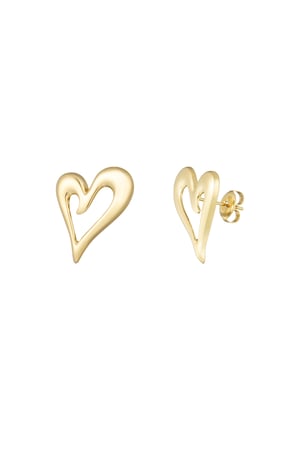 Feeling Loved earrings - Gold color h5 