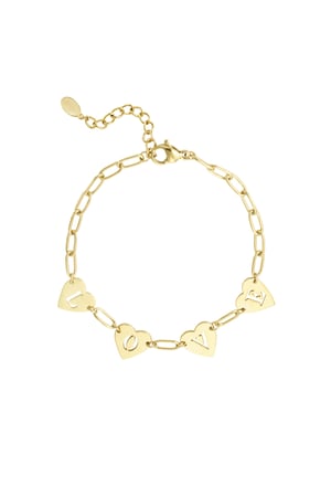 Loving Link bracelet - Gold color h5 