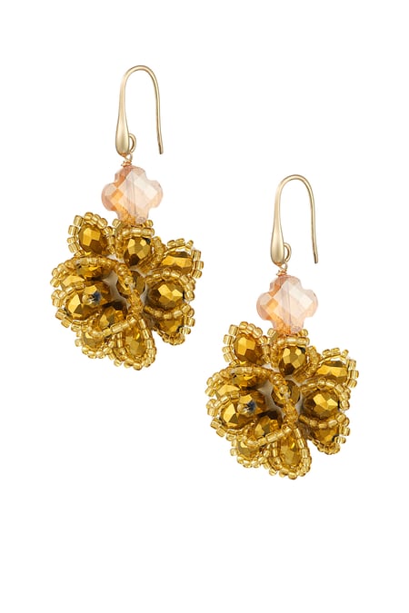 Blushing Bouquet earrings - yellow 2