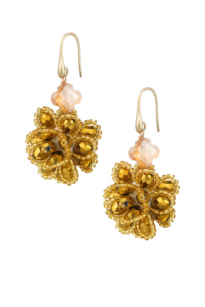 Blushing Bouquet earrings - yellow 