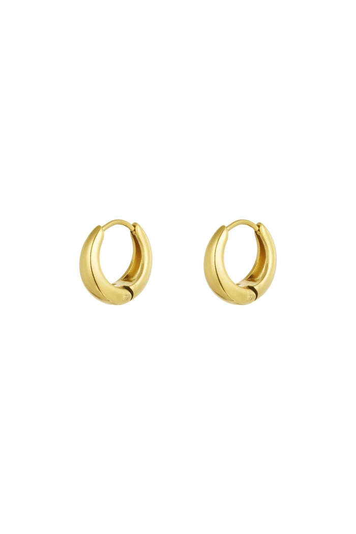 Small basic hoop earrings - Gold color 