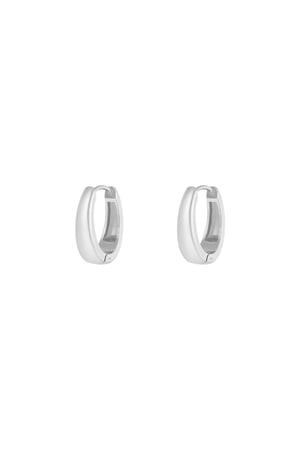 Graceful mini hoops earrings - Silver Color color h5 