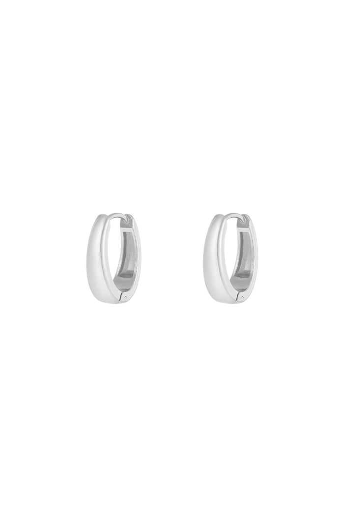 Graceful mini hoops earrings - Silver Color color 