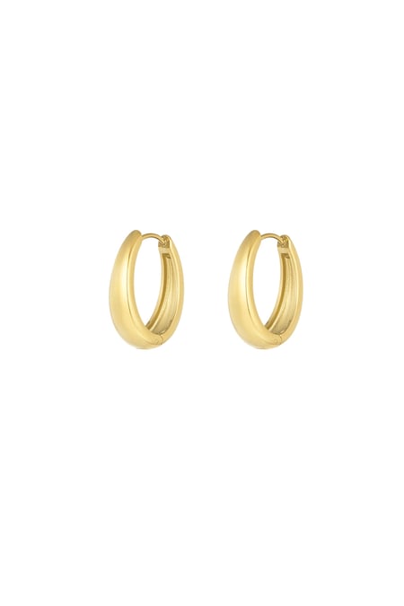 Classy hoop earrings - Gold color