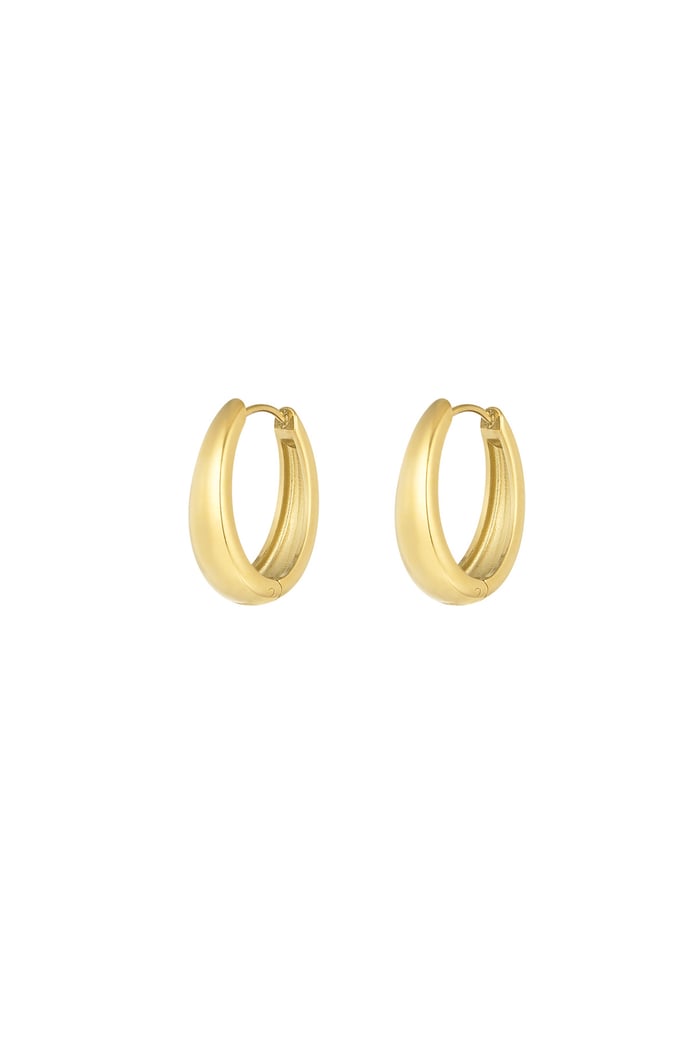 Classy hoop earrings - Gold color 