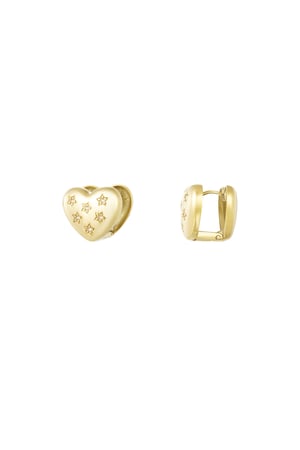 Earrings everyday hearts - Gold color h5 