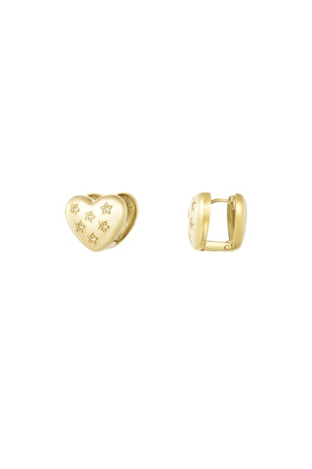 Earrings everyday hearts - Gold color