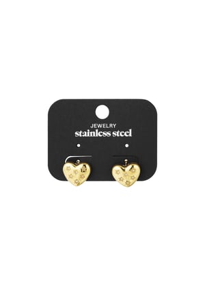 Earrings everyday hearts - Gold color h5 Picture4