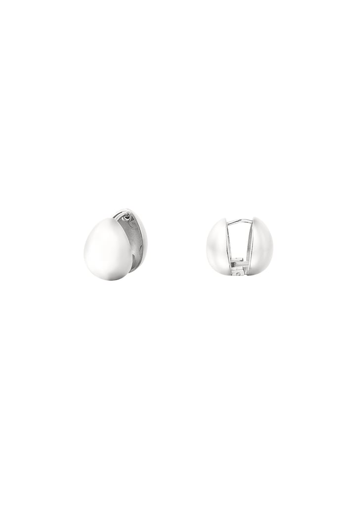 Earrings drop shape - Silver Color color 