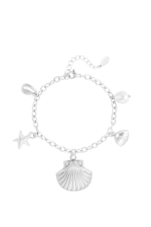 Link bracelet seashell - Silver Color color h5 