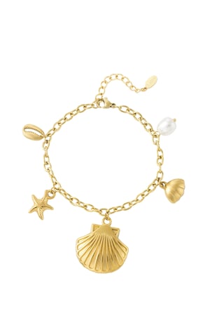 Link bracelet seashell - Gold color h5 