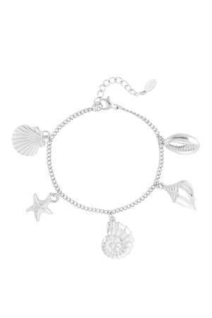 Charm bracelet with shells - Silver Color color h5 