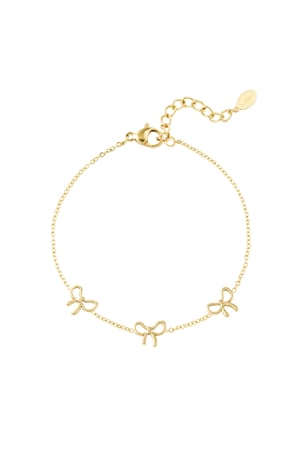 Charming Bows bracelet - Gold color h5 