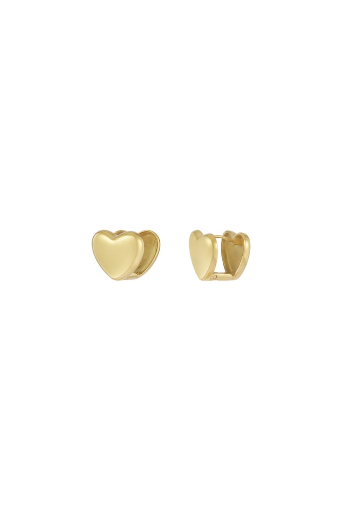 Little Hearts stud earrings - Gold color 