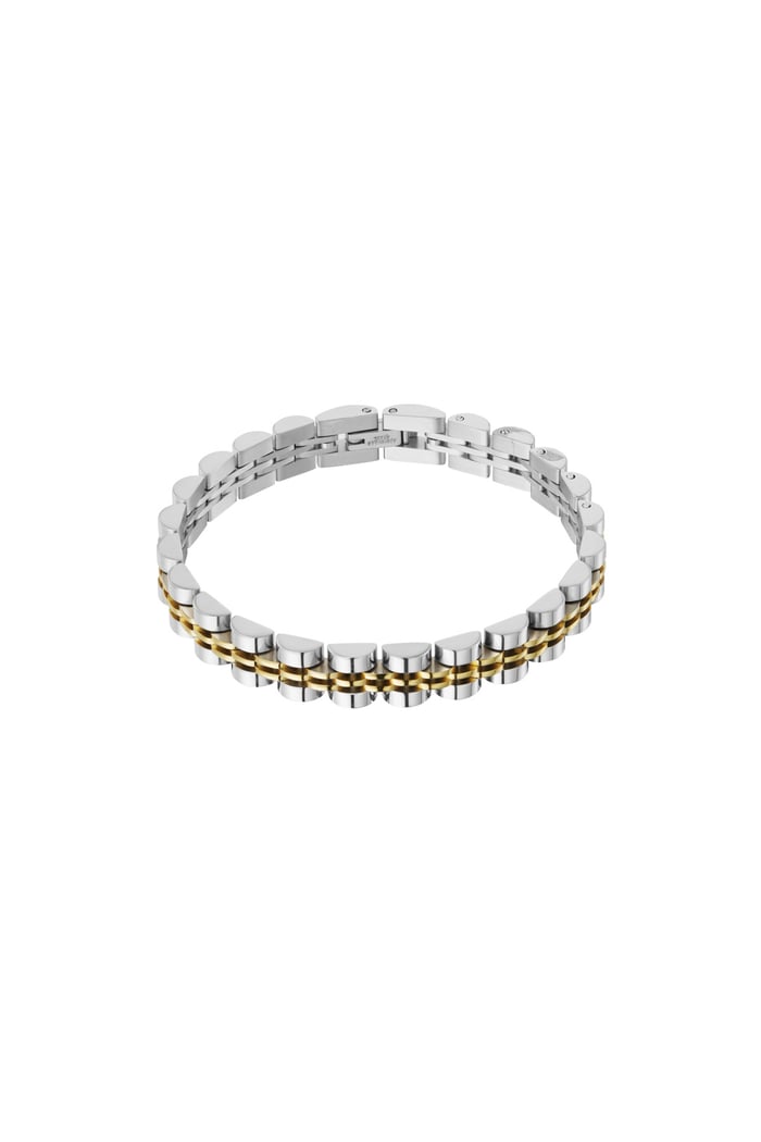 Cool link bracelet - silver color gold 