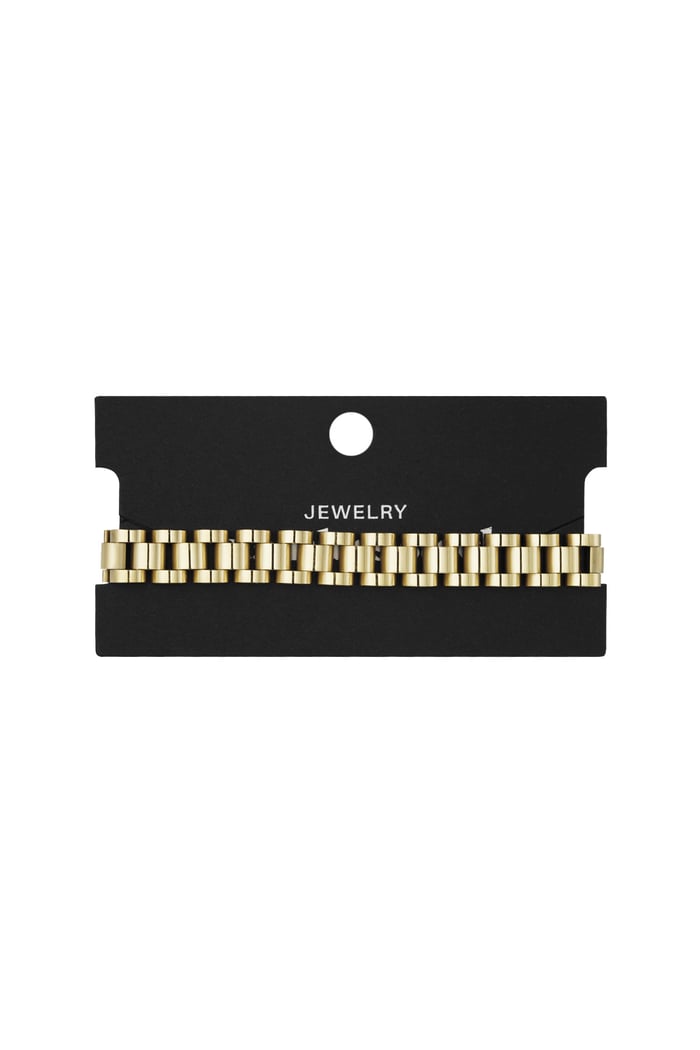 Klassisches Gliederarmband - Goldfarbe Bild3