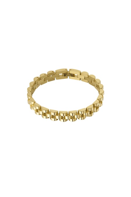 Pulsera de eslabones con clase - Color dorado