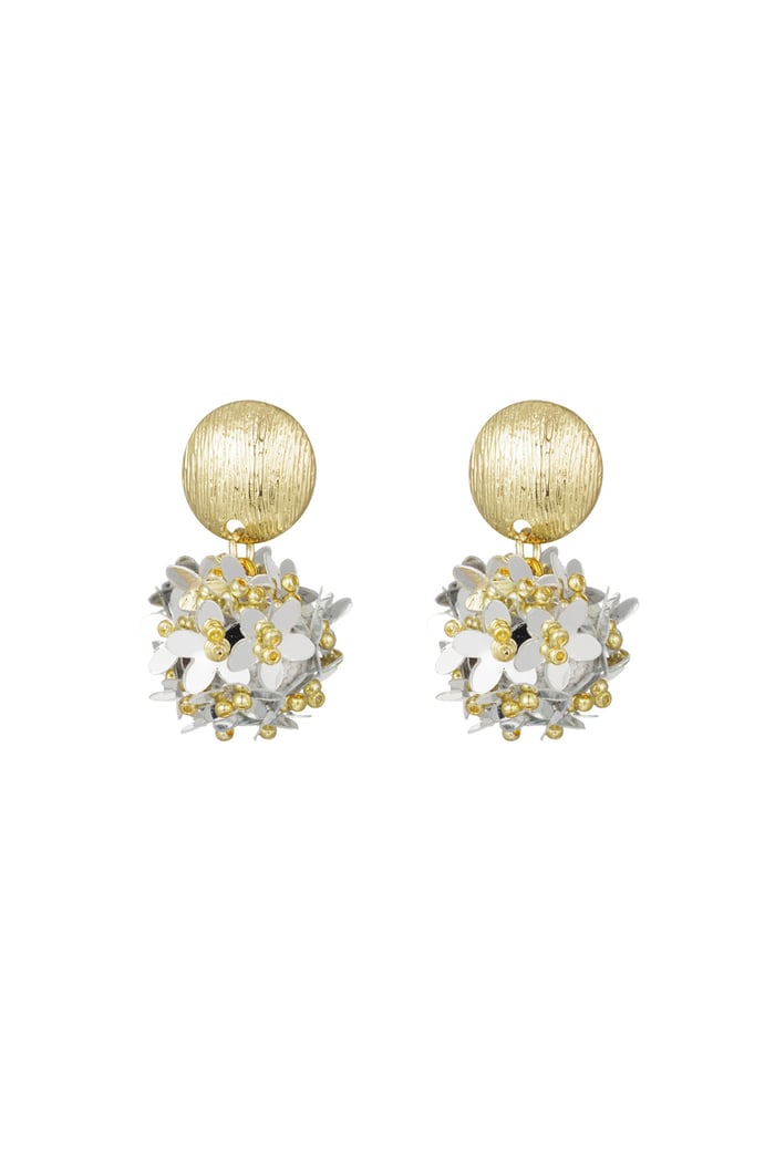 Pop of colour earrings - Gold Color and silver 