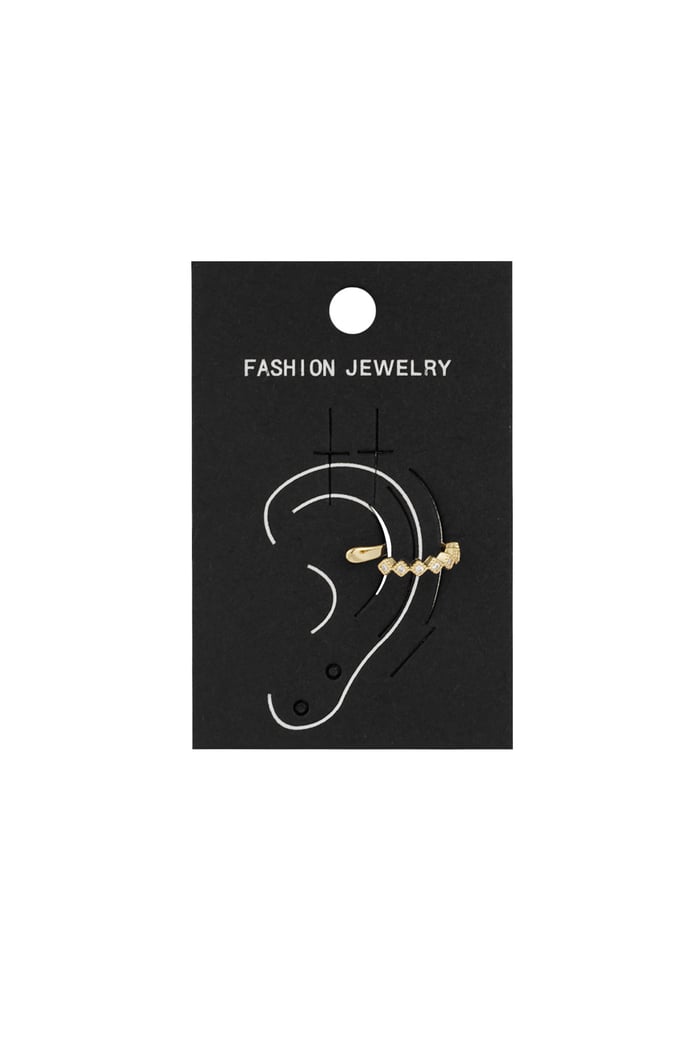 Earcuff Elegant Edge - Gold color Picture4