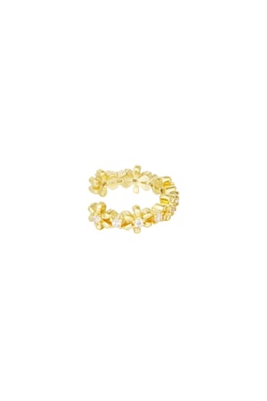 Earcuff Floral Shine - Gold color h5 