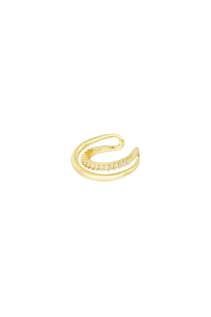 Earcuff Layered Glam - Gold color h5 