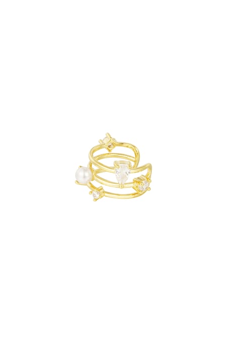 Earcuff Pearl Glow - Gold color 2