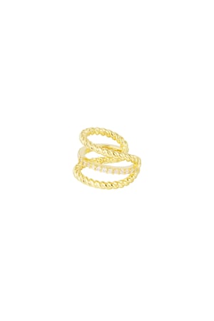 Earcuff Twisted - Gold color h5 