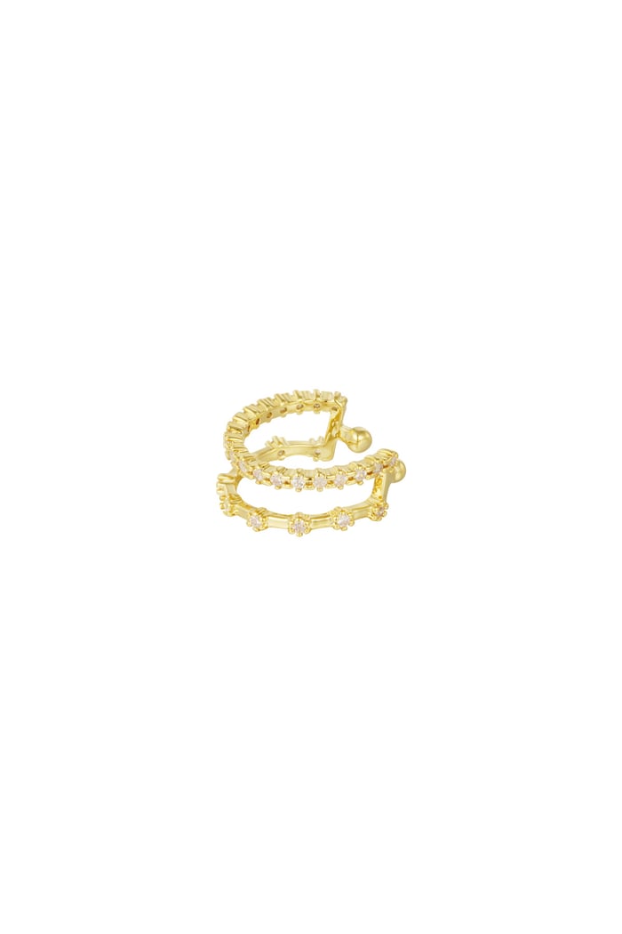 Earcuff Double Sparkle - Gold color 