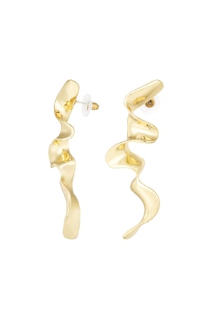 Delicate swirl earrings - Gold color h5 