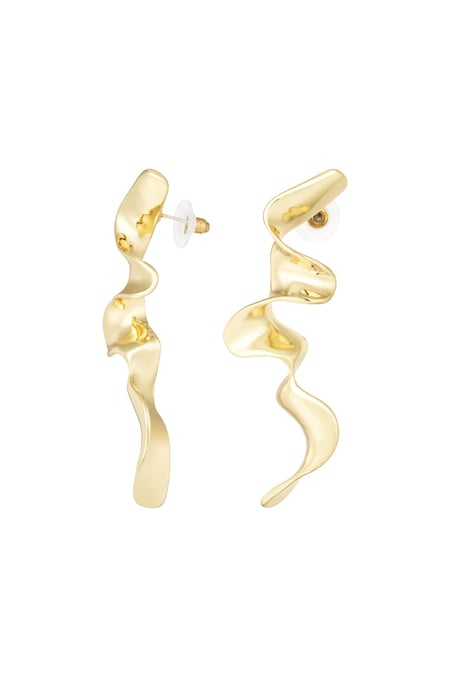 Delicate swirl earrings - Gold color