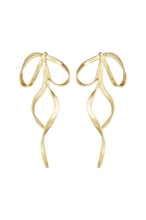 Playful Bow earrings - Gold color h5 