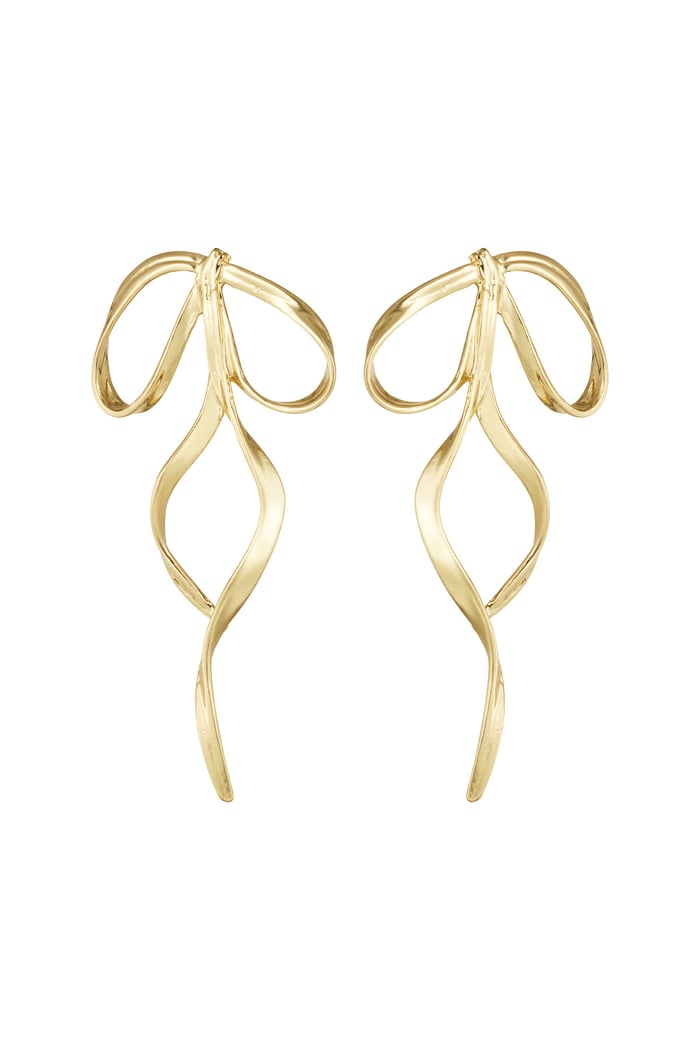 Playful Bow earrings - Gold color 