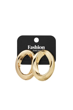 Open Ring earrings - Gold color h5 Picture3