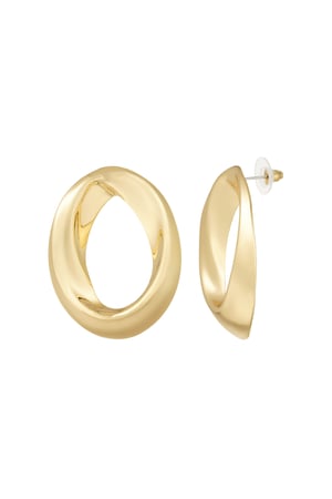 Open Ring earrings - Gold color h5 