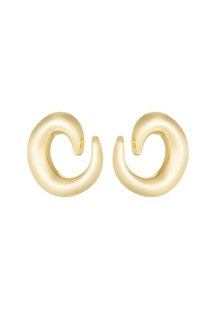 Chic swirl earrings - Gold color h5 