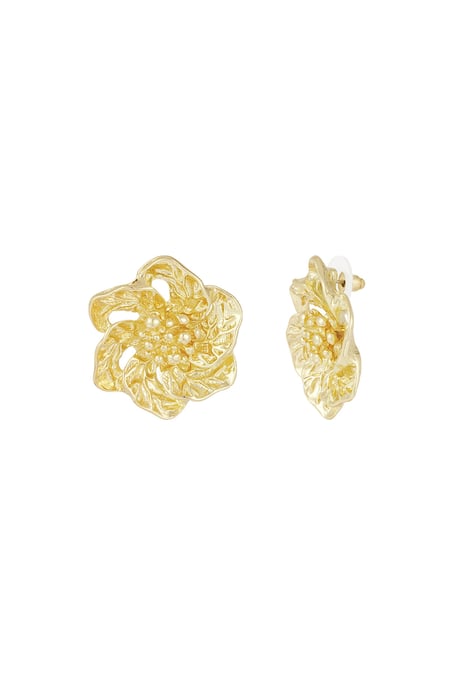 Luminous flower earrings - Gold color 2