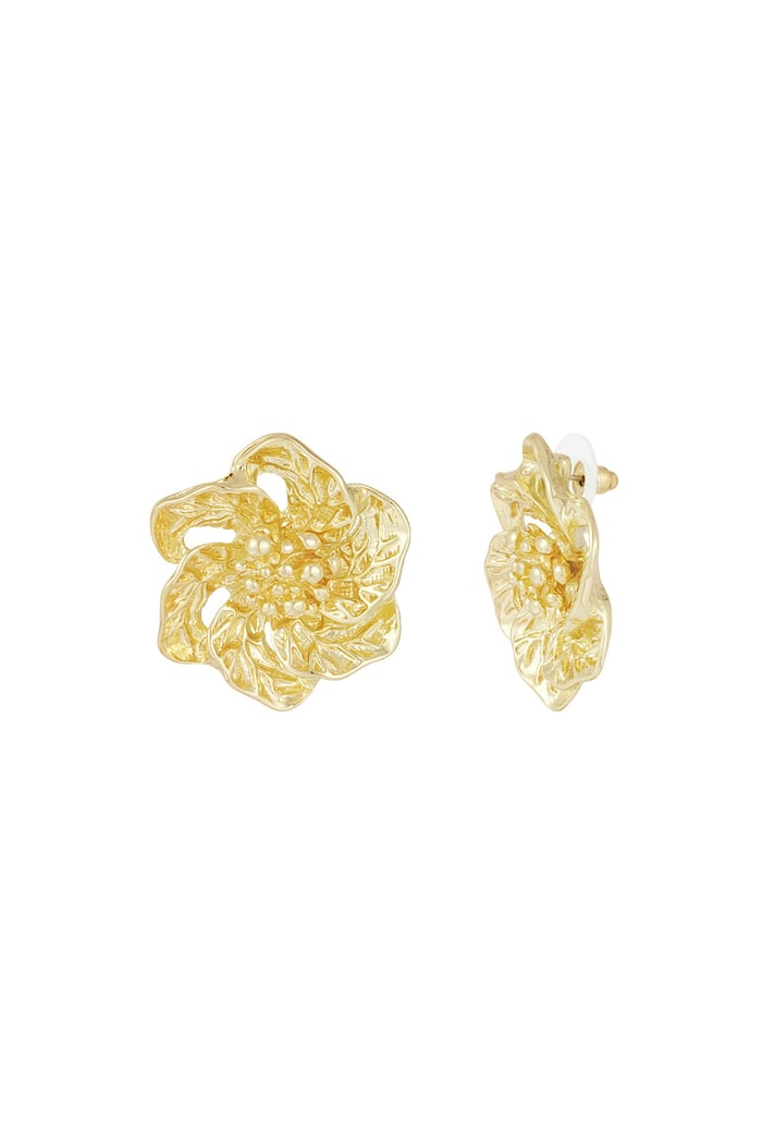 Luminous flower earrings - Gold color 