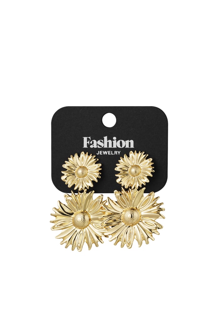 Earrings busy bouquet - Gold color Picture3